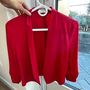 Aritzia Babaton Power red cropped blazer waist 2 new